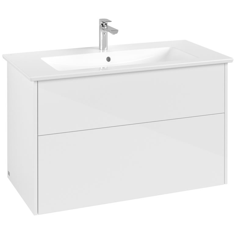 V B Finero Glossy White Basin Vanity Unit Sanctuary Bathrooms